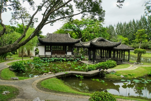Chinese Garden at Suan Luang Rama IX Park, Bangkok, Thailand