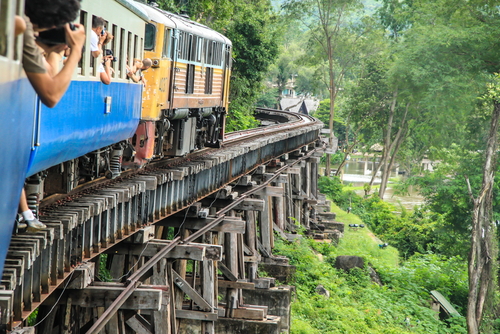 Bridge-over-the-Kwai-River in Kanchanaburi Province, Thailand