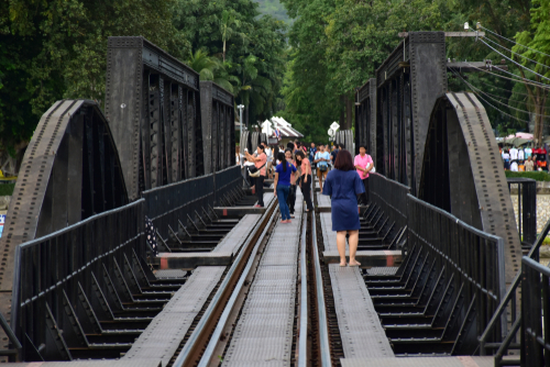 Bridge-over-the-Kwai-River in Kanchanaburi Province, Thailand