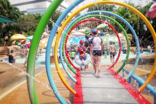 Fantasia Lagoon Water Park on the roof of the Life Store in Bangkok, Thailand
