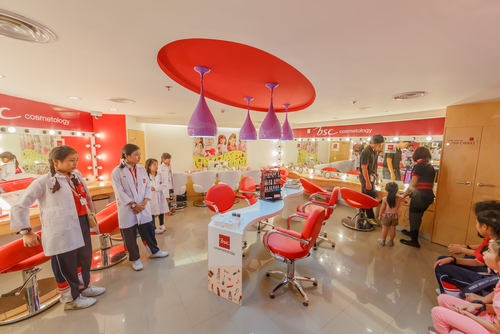KidZania is a Mexican chain of family entertainment center, allowing children to work in adult jobs and earn money, Bangkok, Thailand