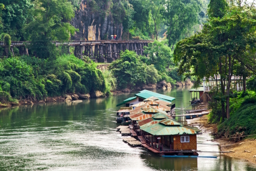 The Kwai River in Kanchanaburi Province, Thailand