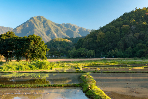 Mae-Hong-Song west of Chiang Mai on Myanmar border, Thailand, travel with joy