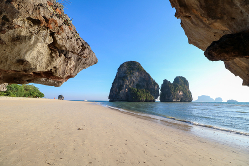 Railay-West-Beach at Railay Peninsula, Krabi Province, Thailand, Travel with Joy