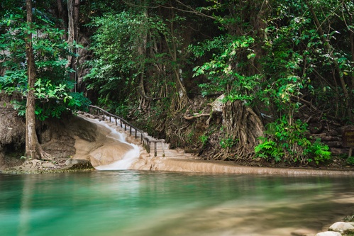 Sai-Yok-National-Park-Waterfall northwest of Kanchanaburi, west of Bangkok, Thailand