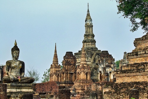 Wat-Mahathat in Sukhothai south of Chiang Mai, Thailand, Travel with Joy