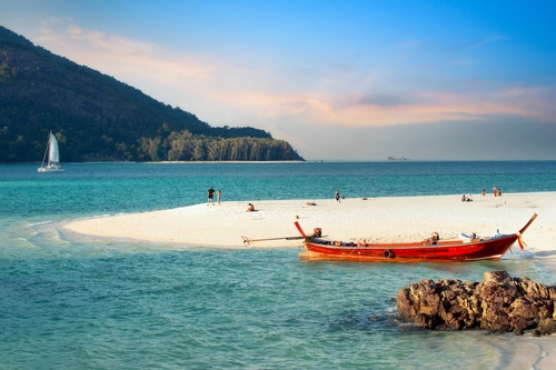 Sunset-Beach-Koh-Lipe in the Andaman Sea south of Krabi Peninsula, Thailand, Travel with Joy