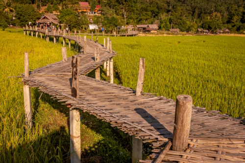 Koh Ku So Bamboo Bridge near Pai west of Chiang Rai, Thailand, Traavel with Joy