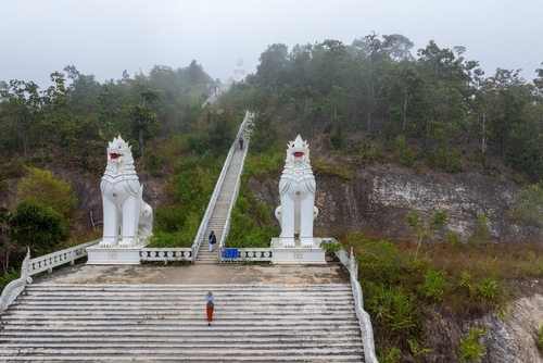 Phra That Mae Yen Big Buddha in Pai west of Chiang Rai, Thailand, Travel with Joy