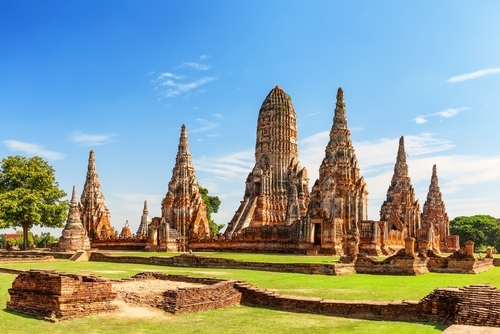 Wat-Chaiwatthanaram in Ayutthaya north of Bangkok, Thailand