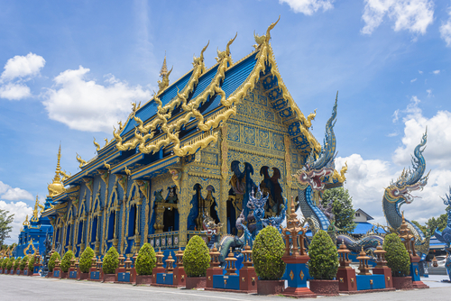 Wat-Rong-Sue-Ten The Blue Temple in Chiang Rai, Thailand