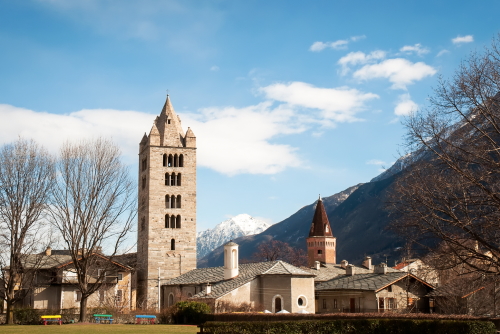 Gothic Complex of Sant'Orso. Aosta, Aosta Valley, Italian Alps, Italy