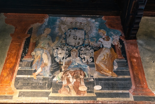 Castle of Fenis interior, Valle d'Aosta, Italy