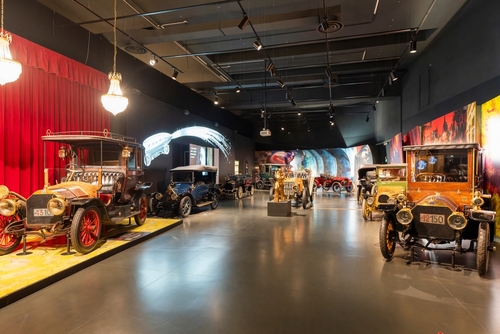 Olds mobiles in Museo Nazionale dell'Automobile (National Automobile Museum) in Turin, Piedmont, Italy
