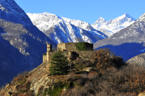 Pont Saint Martin Castle, Aosta Valley, Italy