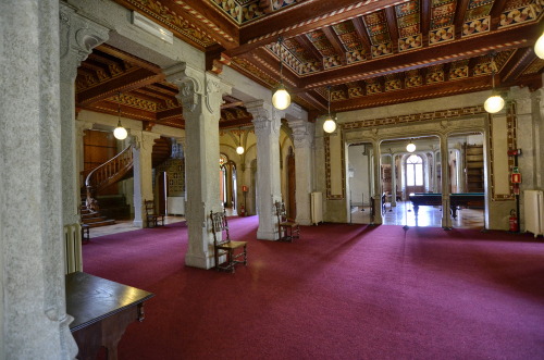 Castel Savoia. The exquisitely decorated and finished interiors, Gressoney-Saint-Jean, Valle d'Aosta, Italy