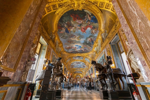 View of the Royal Armoury in the Royal Palace of Torino, Piedmont, Italy