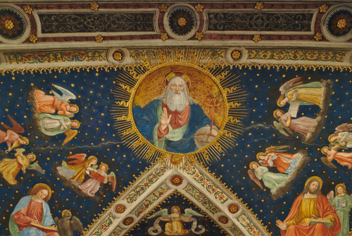 Interior details of the 16th century Church of San Maurizio (Chiesa di San Maurizio al Monastero Maggiore) in Milan, Lombardy, Italy