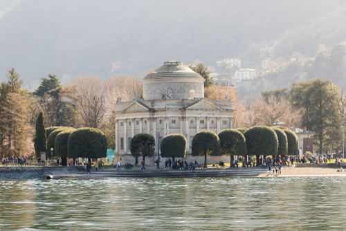 Museum dedicated to Alessandro Volta in city of Como, Lake Como, Lombardy, Italy