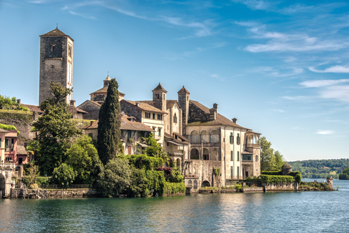 Isola San Giulio (San Giulio Island), Orta Lake, Novara, Piedmont, Italy