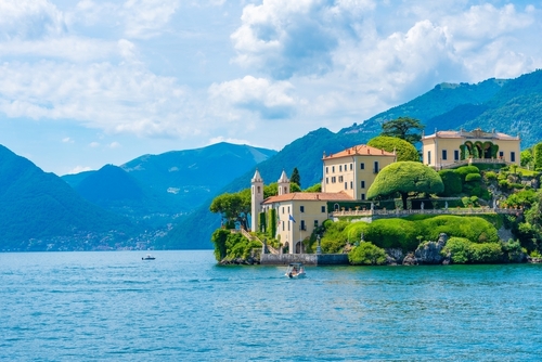 Villa del Balbianello at lake Como, Lombardy, Italy