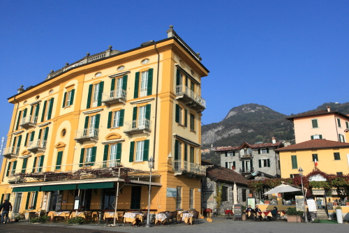 Resort town Varenna at Lake Como, Lombardy, Italy. Varenna is a popular tourist resort near Milan