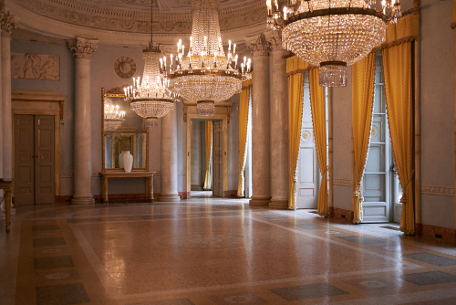 Villa Panza historical room. Italy, Lombardy, Varese, Biumo Superiore, Villa Menafoglio Litta Panza