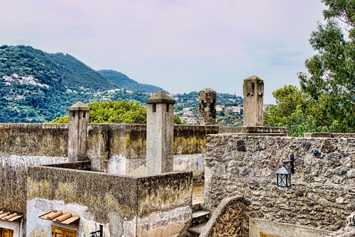 Interior view of the Aragonese Castle on the Island of Ischia near Naples, Campania, Italy