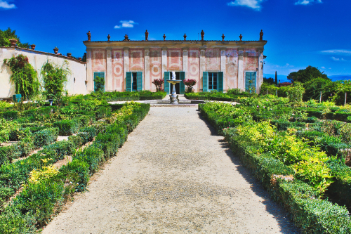 View of the beautiful Boboli Gardens in Florence, Tuscany, Italy