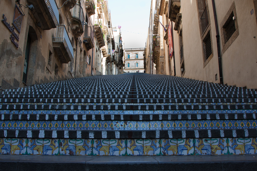 Beautiful city of Caltagirone, Sicily, Italy