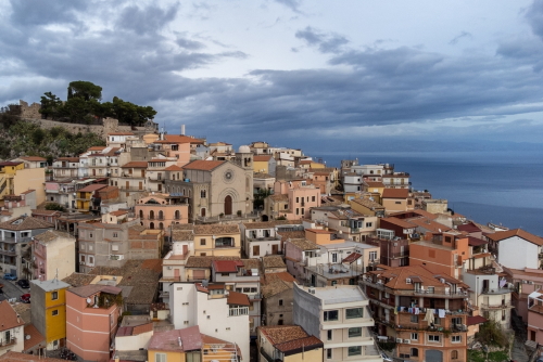 Views of the town of Castelmola, Sicily, Italy