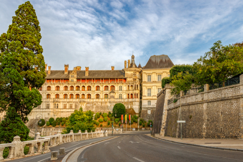 The road to the castle in Blois, Loire Valley, France