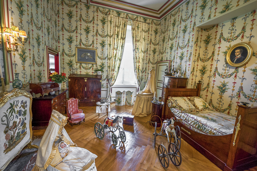 Walking through the castles halls, children room, Chateau de Cheverny, Loire Valley, France