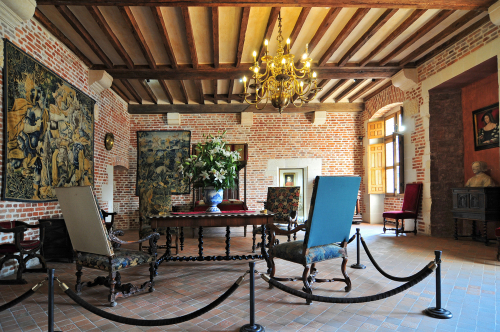 Interior of Clos Luce mansion in Amboise. Leonardo da Vinci lived here for the last three years of his life and died there on 2 May 1521, Loire Valley, France