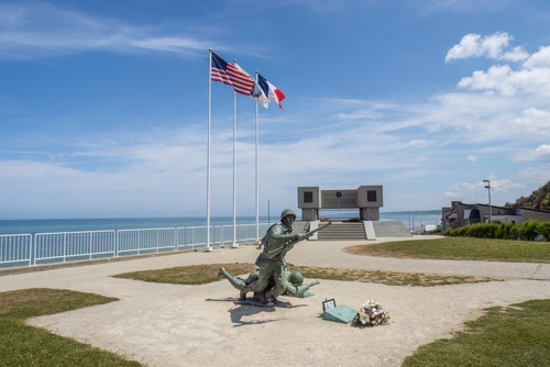 Vierville, Omaha Beach, Normandy, France. Omaha Beach was one of