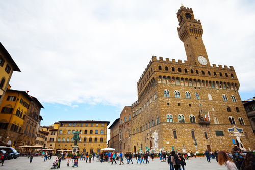 Palazzo Vecchio and town hall building in Florence, Tuscany, Italy