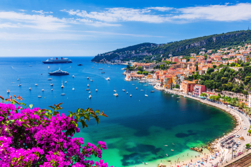 Villefranche sur Mer, France, Seaside town on the French Riviera (or Côte d'Azur)
