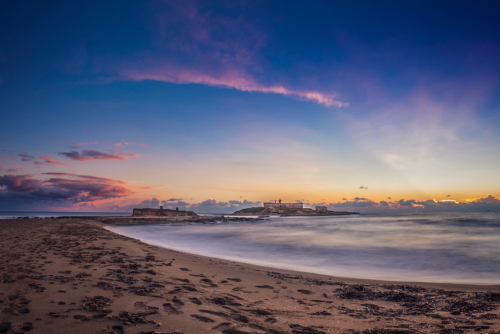 Island of the currents (isola delle Correnti) on the Ionian coast, located in the territory of the municipality of Portopalo, Sicily, Italy