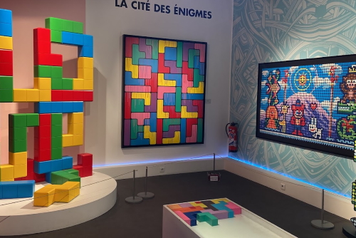 View of an exhibit at the Musee en Herbe, Paris, France