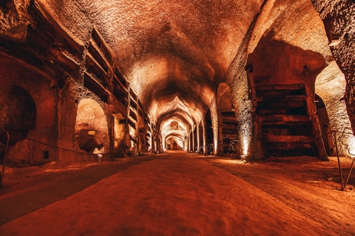 Napoli underground at the archaeological excavations of San Lorenzo Maggiore, Naples, Campania, Italy