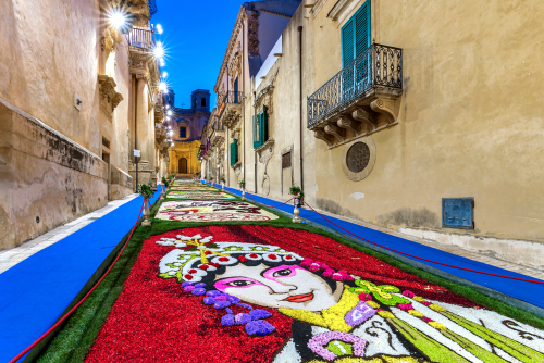 The Flower Festival of Noto in Sicily, Italy