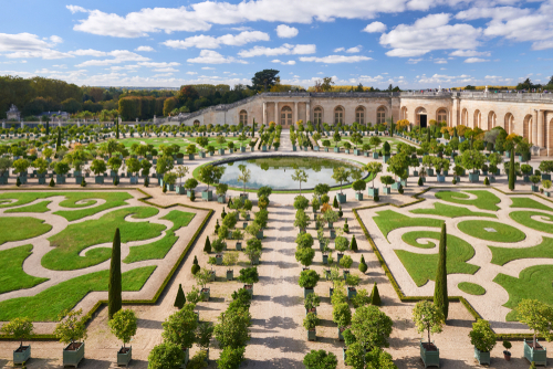 Versailles, Paris, France. Versailles in Île-de-France region, renowned worldwide for its château, the Château de Versailles and the gardens of Versailles