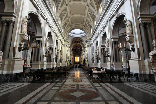 Interior view of the magnificent Palermo Cathedral in Palermo, Sicily, Italy