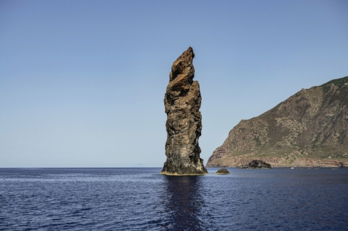 View of the rock of Filicudi 