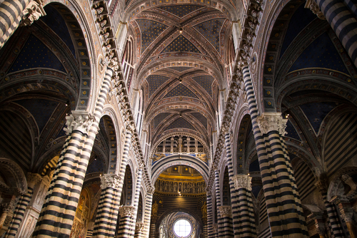 Interior view of Siena Cathedral in Siena, Tuscany, Italy