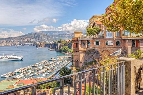 Beautiful view of the coast of Sorrento, Amalfi Coast, Campania, Italy
