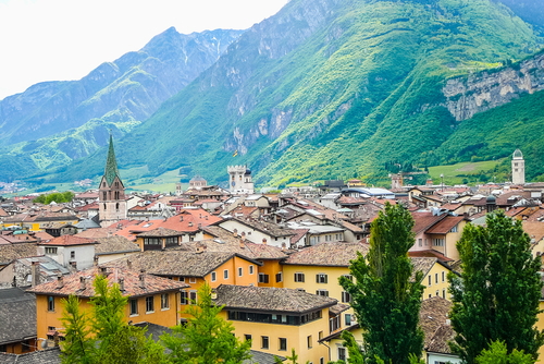 View of the city of Trento, Italy