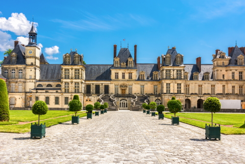 Fontainebleau palace (Chateau de Fontainebleau) in France