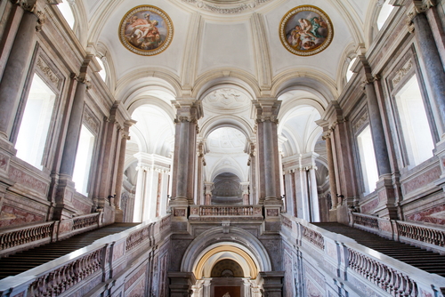Interior view of the chambers of the Royal Palace of Caserta, a royal residence, historically belonging to the Bourbons of the Two Sicilies located in Caserta near Naples, Campania, Italy
