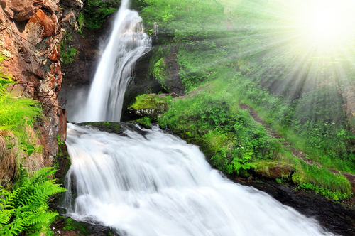 Long exposure, Cavalese waterfall, Val di Fiemme, Trentino Alto Adige, Italy